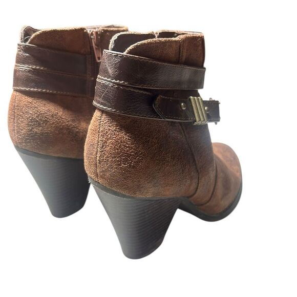 MADDEN GIRL Women’s Strappy Brown Bootie Size 8.5 (Sulley) Vegan Leather Boho - Picture 7 of 12